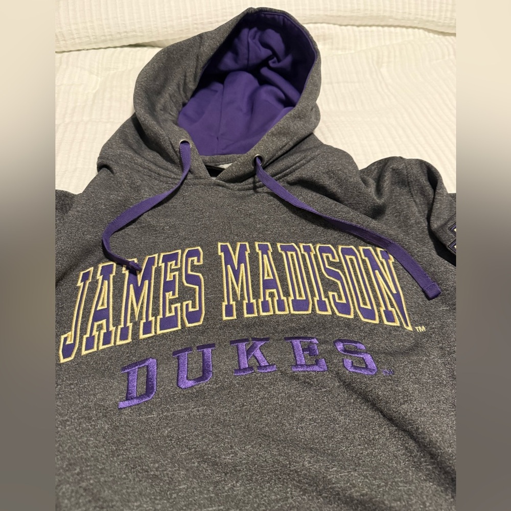 Gray JMU Dukes Hoodie - Picture 2 of 4